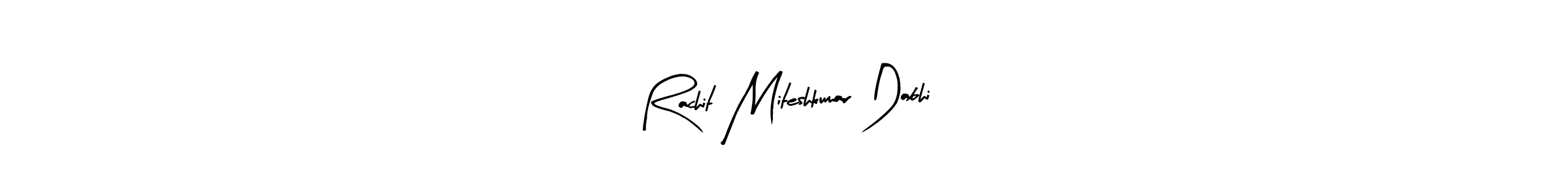 Similarly Arty Signature is the best handwritten signature design. Signature creator online .You can use it as an online autograph creator for name Rachit Miteshkumar Dabhi. Rachit Miteshkumar Dabhi signature style 8 images and pictures png