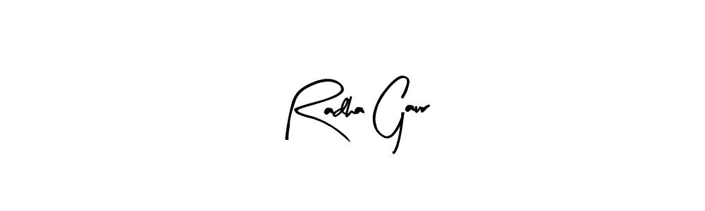 Radha Gaur stylish signature style. Best Handwritten Sign (Arty Signature) for my name. Handwritten Signature Collection Ideas for my name Radha Gaur. Radha Gaur signature style 8 images and pictures png