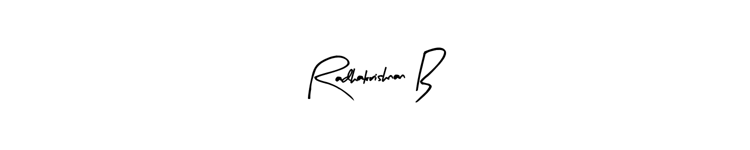 How to Draw Radhakrishnan B signature style? Arty Signature is a latest design signature styles for name Radhakrishnan B. Radhakrishnan B signature style 8 images and pictures png