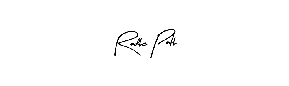 if you are searching for the best signature style for your name Radhe Path. so please give up your signature search. here we have designed multiple signature styles  using Arty Signature. Radhe Path signature style 8 images and pictures png