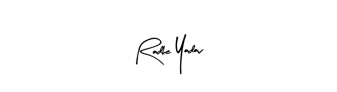 This is the best signature style for the Radhe Yadav name. Also you like these signature font (Arty Signature). Mix name signature. Radhe Yadav signature style 8 images and pictures png