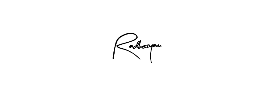 Create a beautiful signature design for name Radhesyam. With this signature (Arty Signature) fonts, you can make a handwritten signature for free. Radhesyam signature style 8 images and pictures png