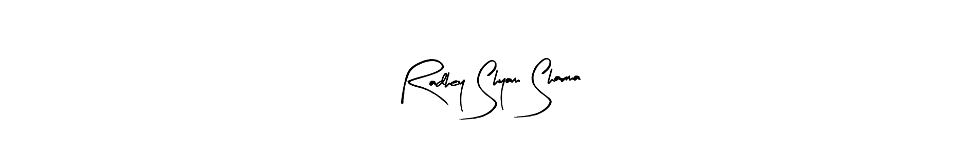 How to make Radhey Shyam Sharma name signature. Use Arty Signature style for creating short signs online. This is the latest handwritten sign. Radhey Shyam Sharma signature style 8 images and pictures png