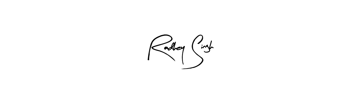 Create a beautiful signature design for name Radhey Singh. With this signature (Arty Signature) fonts, you can make a handwritten signature for free. Radhey Singh signature style 8 images and pictures png