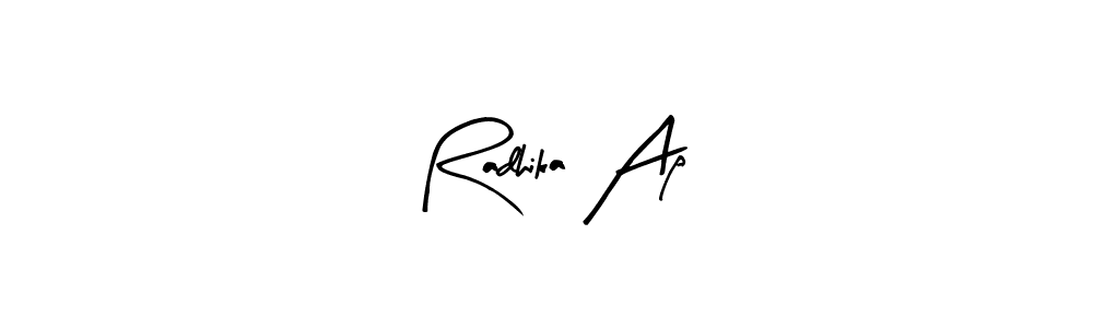 Here are the top 10 professional signature styles for the name Radhika Ap. These are the best autograph styles you can use for your name. Radhika Ap signature style 8 images and pictures png
