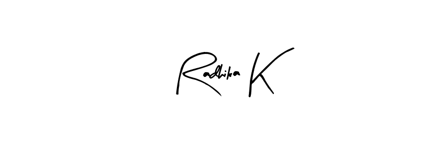 How to Draw Radhika K signature style? Arty Signature is a latest design signature styles for name Radhika K. Radhika K signature style 8 images and pictures png