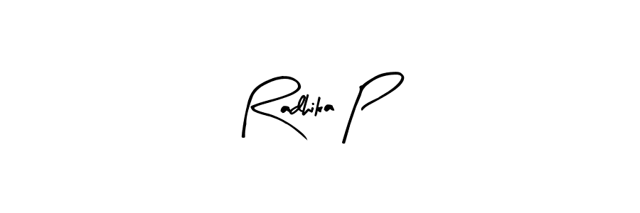 if you are searching for the best signature style for your name Radhika P. so please give up your signature search. here we have designed multiple signature styles  using Arty Signature. Radhika P signature style 8 images and pictures png