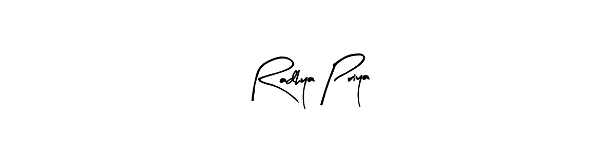 if you are searching for the best signature style for your name Radhya Priya. so please give up your signature search. here we have designed multiple signature styles  using Arty Signature. Radhya Priya signature style 8 images and pictures png