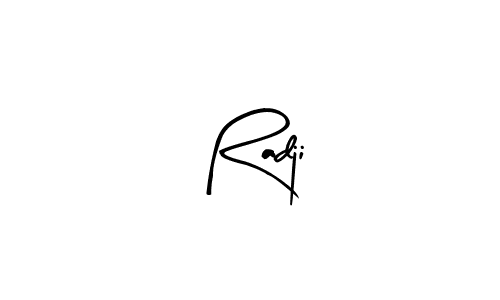 Arty Signature is a professional signature style that is perfect for those who want to add a touch of class to their signature. It is also a great choice for those who want to make their signature more unique. Get Radji name to fancy signature for free. Radji signature style 8 images and pictures png