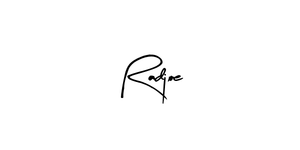 if you are searching for the best signature style for your name Radjoe. so please give up your signature search. here we have designed multiple signature styles  using Arty Signature. Radjoe signature style 8 images and pictures png