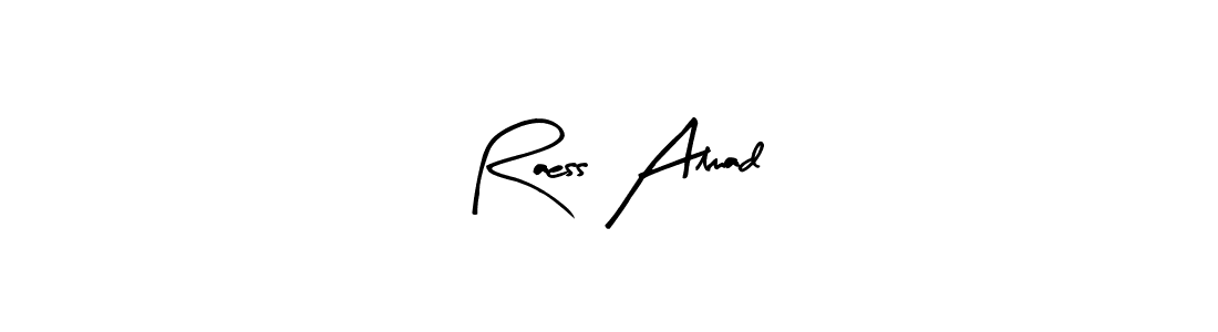 Arty Signature is a professional signature style that is perfect for those who want to add a touch of class to their signature. It is also a great choice for those who want to make their signature more unique. Get Raess Almad name to fancy signature for free. Raess Almad signature style 8 images and pictures png