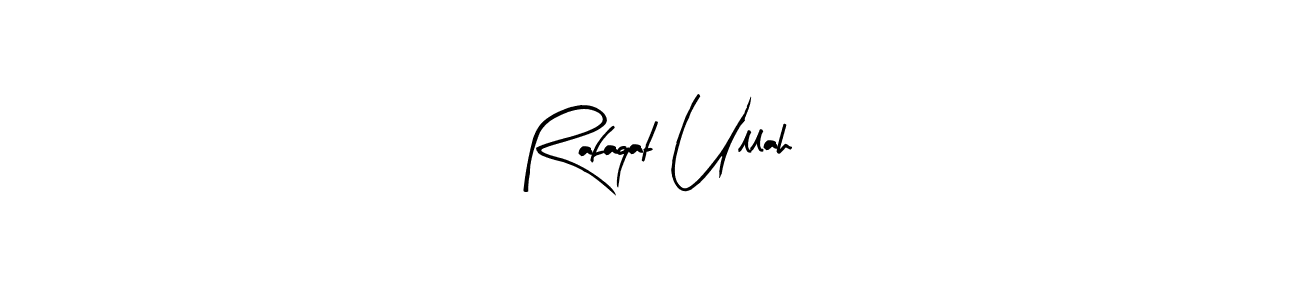 Design your own signature with our free online signature maker. With this signature software, you can create a handwritten (Arty Signature) signature for name Rafaqat Ullah. Rafaqat Ullah signature style 8 images and pictures png