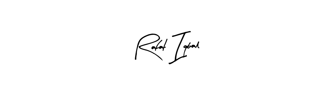 This is the best signature style for the Rafat Iqbal name. Also you like these signature font (Arty Signature). Mix name signature. Rafat Iqbal signature style 8 images and pictures png