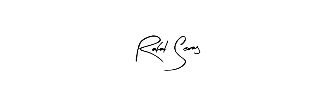 Make a beautiful signature design for name Rafat Serag. With this signature (Arty Signature) style, you can create a handwritten signature for free. Rafat Serag signature style 8 images and pictures png