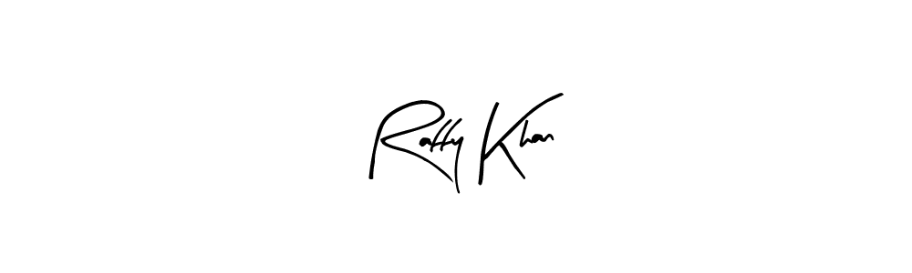 How to make Raffy Khan name signature. Use Arty Signature style for creating short signs online. This is the latest handwritten sign. Raffy Khan signature style 8 images and pictures png
