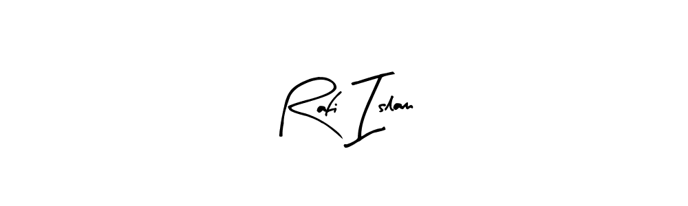 Arty Signature is a professional signature style that is perfect for those who want to add a touch of class to their signature. It is also a great choice for those who want to make their signature more unique. Get Rafi Islam name to fancy signature for free. Rafi Islam signature style 8 images and pictures png