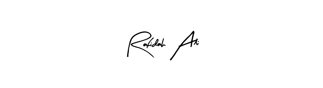 Similarly Arty Signature is the best handwritten signature design. Signature creator online .You can use it as an online autograph creator for name Rafidah Ali. Rafidah Ali signature style 8 images and pictures png