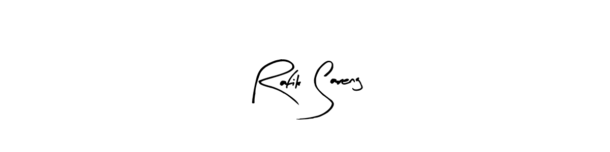 How to make Rafik Sareng name signature. Use Arty Signature style for creating short signs online. This is the latest handwritten sign. Rafik Sareng signature style 8 images and pictures png