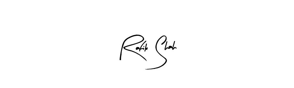 Arty Signature is a professional signature style that is perfect for those who want to add a touch of class to their signature. It is also a great choice for those who want to make their signature more unique. Get Rafik Shah name to fancy signature for free. Rafik Shah signature style 8 images and pictures png