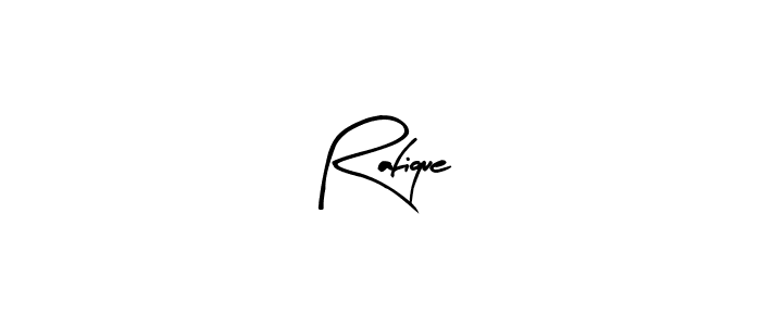 How to make Rafique name signature. Use Arty Signature style for creating short signs online. This is the latest handwritten sign. Rafique signature style 8 images and pictures png