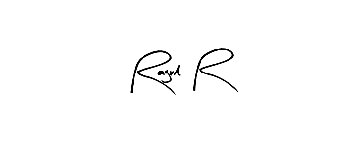 Create a beautiful signature design for name Ragul R. With this signature (Arty Signature) fonts, you can make a handwritten signature for free. Ragul R signature style 8 images and pictures png