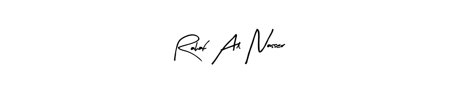 The best way (Arty Signature) to make a short signature is to pick only two or three words in your name. The name Rahaf Al Nasser include a total of six letters. For converting this name. Rahaf Al Nasser signature style 8 images and pictures png