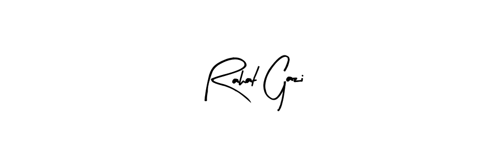 How to make Rahat Gazi name signature. Use Arty Signature style for creating short signs online. This is the latest handwritten sign. Rahat Gazi signature style 8 images and pictures png
