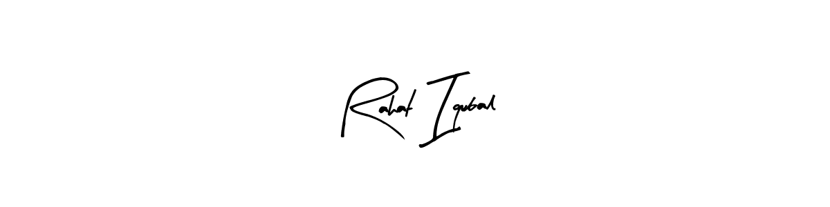 if you are searching for the best signature style for your name Rahat Iqubal. so please give up your signature search. here we have designed multiple signature styles  using Arty Signature. Rahat Iqubal signature style 8 images and pictures png