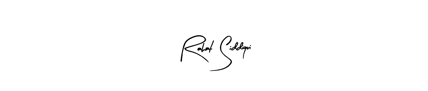 Design your own signature with our free online signature maker. With this signature software, you can create a handwritten (Arty Signature) signature for name Rahat Siddiqui. Rahat Siddiqui signature style 8 images and pictures png