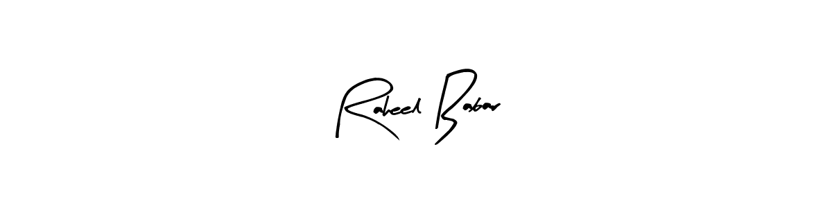 Raheel Babar stylish signature style. Best Handwritten Sign (Arty Signature) for my name. Handwritten Signature Collection Ideas for my name Raheel Babar. Raheel Babar signature style 8 images and pictures png