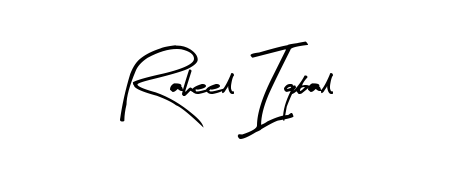 Use a signature maker to create a handwritten signature online. With this signature software, you can design (Arty Signature) your own signature for name Raheel Iqbal. Raheel Iqbal signature style 8 images and pictures png