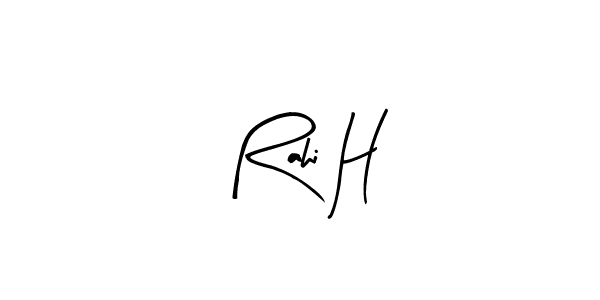 Arty Signature is a professional signature style that is perfect for those who want to add a touch of class to their signature. It is also a great choice for those who want to make their signature more unique. Get Rahi H name to fancy signature for free. Rahi H signature style 8 images and pictures png