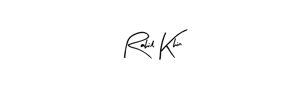 Design your own signature with our free online signature maker. With this signature software, you can create a handwritten (Arty Signature) signature for name Rahil Khin. Rahil Khin signature style 8 images and pictures png