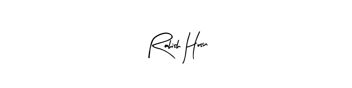 Similarly Arty Signature is the best handwritten signature design. Signature creator online .You can use it as an online autograph creator for name Rahish Husin. Rahish Husin signature style 8 images and pictures png
