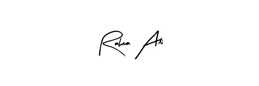 How to make Rahma Ali name signature. Use Arty Signature style for creating short signs online. This is the latest handwritten sign. Rahma Ali signature style 8 images and pictures png
