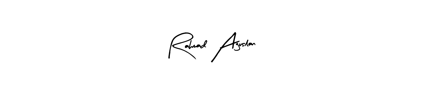 How to make Rahmad Aguslan signature? Arty Signature is a professional autograph style. Create handwritten signature for Rahmad Aguslan name. Rahmad Aguslan signature style 8 images and pictures png