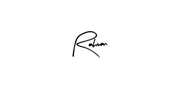 Design your own signature with our free online signature maker. With this signature software, you can create a handwritten (Arty Signature) signature for name Rahman. Rahman signature style 8 images and pictures png