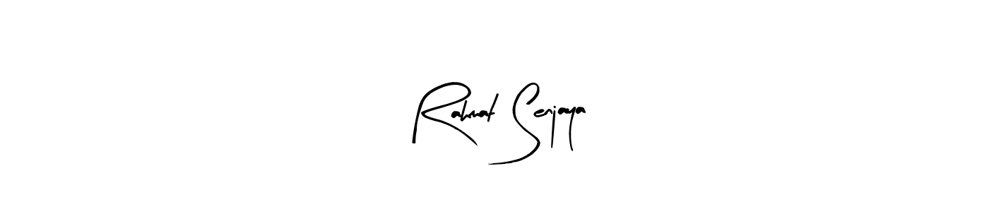 Make a beautiful signature design for name Rahmat Senjaya. Use this online signature maker to create a handwritten signature for free. Rahmat Senjaya signature style 8 images and pictures png