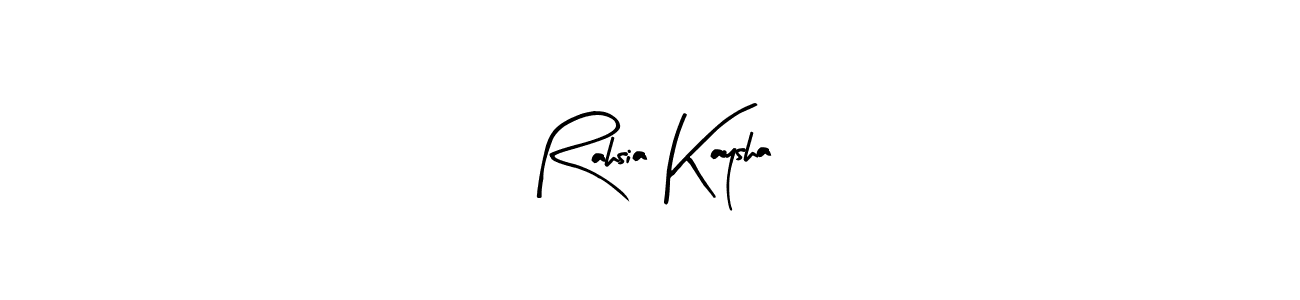 Design your own signature with our free online signature maker. With this signature software, you can create a handwritten (Arty Signature) signature for name Rahsia Kaysha. Rahsia Kaysha signature style 8 images and pictures png