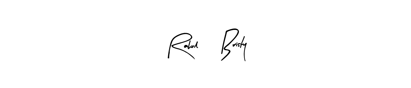 Design your own signature with our free online signature maker. With this signature software, you can create a handwritten (Arty Signature) signature for name Rahul : Bristy. Rahul : Bristy signature style 8 images and pictures png
