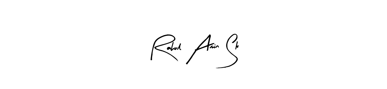 Similarly Arty Signature is the best handwritten signature design. Signature creator online .You can use it as an online autograph creator for name Rahul Amin Sk. Rahul Amin Sk signature style 8 images and pictures png