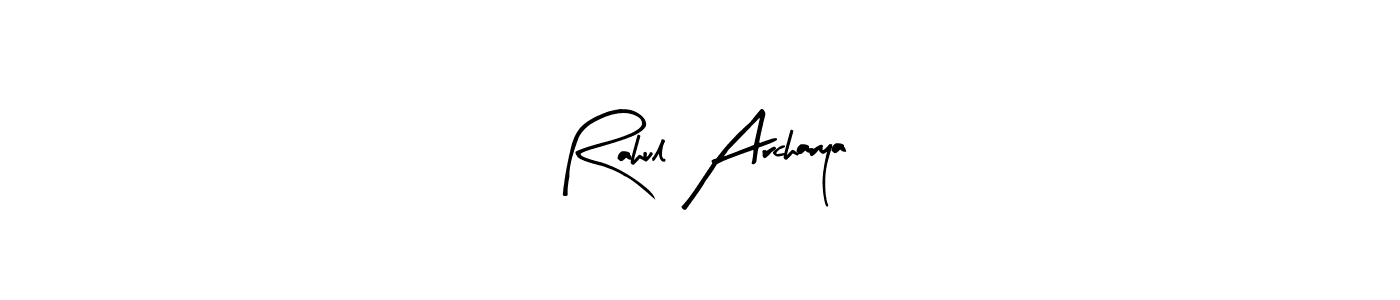 Create a beautiful signature design for name Rahul Archarya. With this signature (Arty Signature) fonts, you can make a handwritten signature for free. Rahul Archarya signature style 8 images and pictures png