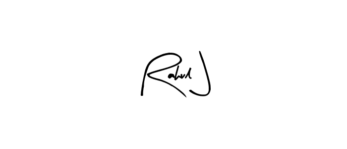 Rahul J stylish signature style. Best Handwritten Sign (Arty Signature) for my name. Handwritten Signature Collection Ideas for my name Rahul J. Rahul J signature style 8 images and pictures png