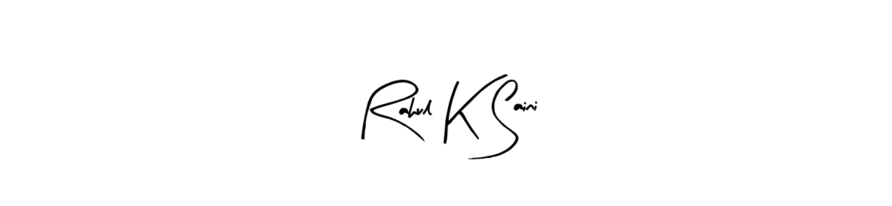 You should practise on your own different ways (Arty Signature) to write your name (Rahul K Saini) in signature. don't let someone else do it for you. Rahul K Saini signature style 8 images and pictures png