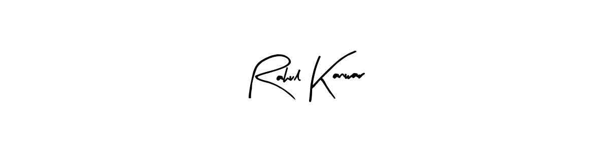 How to make Rahul Kanwar name signature. Use Arty Signature style for creating short signs online. This is the latest handwritten sign. Rahul Kanwar signature style 8 images and pictures png