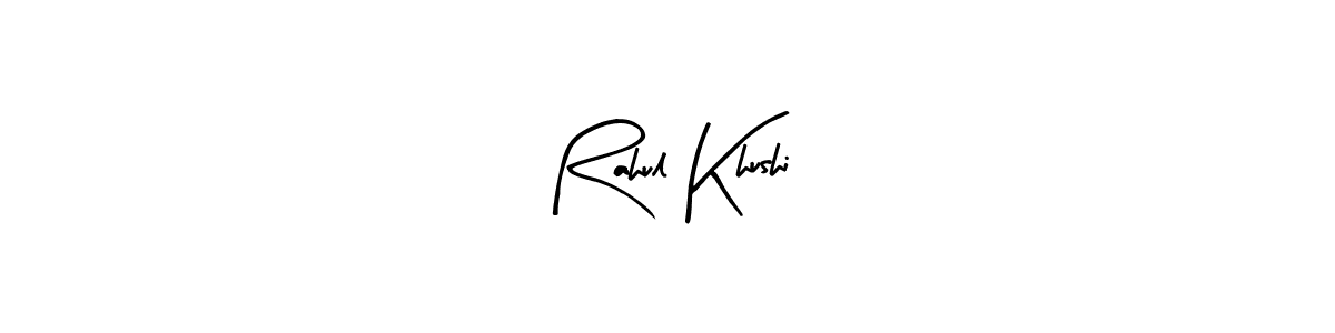 Use a signature maker to create a handwritten signature online. With this signature software, you can design (Arty Signature) your own signature for name Rahul Khushi. Rahul Khushi signature style 8 images and pictures png