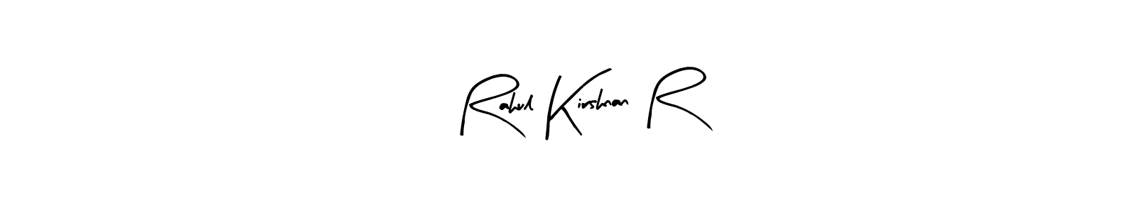 Make a beautiful signature design for name Rahul Kirshnan R. With this signature (Arty Signature) style, you can create a handwritten signature for free. Rahul Kirshnan R signature style 8 images and pictures png