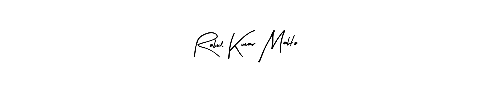 How to make Rahul Kumar Mahto name signature. Use Arty Signature style for creating short signs online. This is the latest handwritten sign. Rahul Kumar Mahto signature style 8 images and pictures png