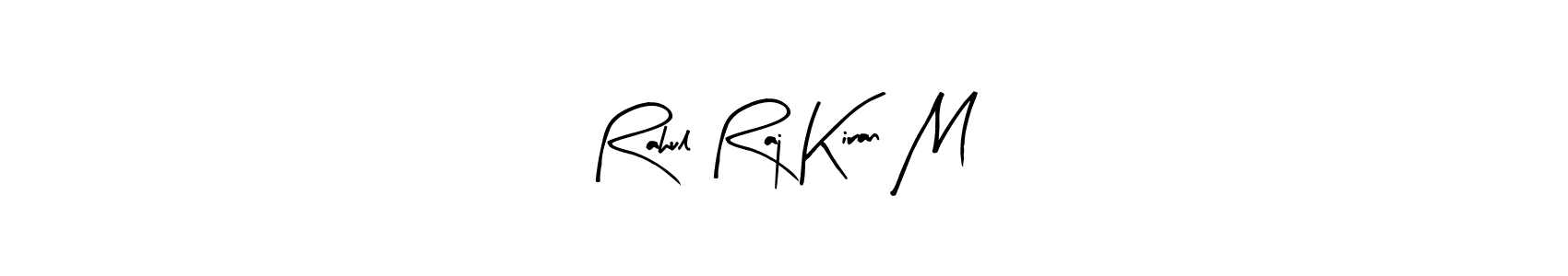 Make a beautiful signature design for name Rahul Raj Kiran M. With this signature (Arty Signature) style, you can create a handwritten signature for free. Rahul Raj Kiran M signature style 8 images and pictures png