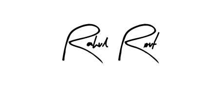Looking for an artistic signature for Rahul Rout? The Arty Signature calligraphy style gives a sophisticated flow suitable for business cards and emails. Rahul Rout signature style 8 images and pictures png